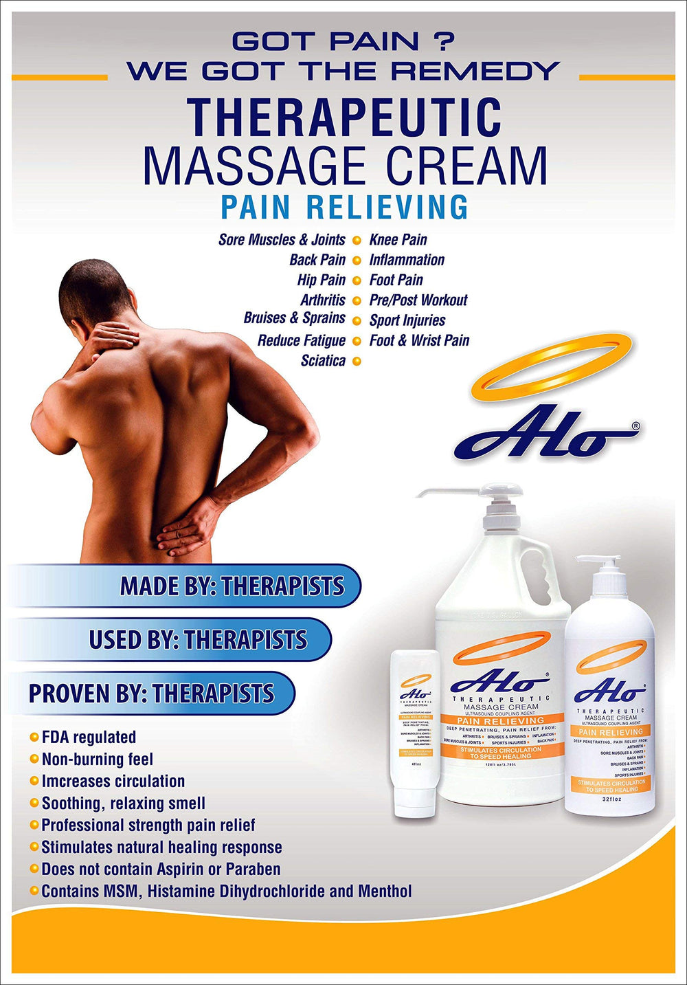 Foot sole application for plantar fasciitis with ALO Cream.