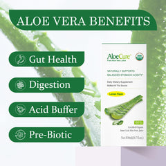 AloeCure lemon juice in a glass showing refreshing daily digestion support
