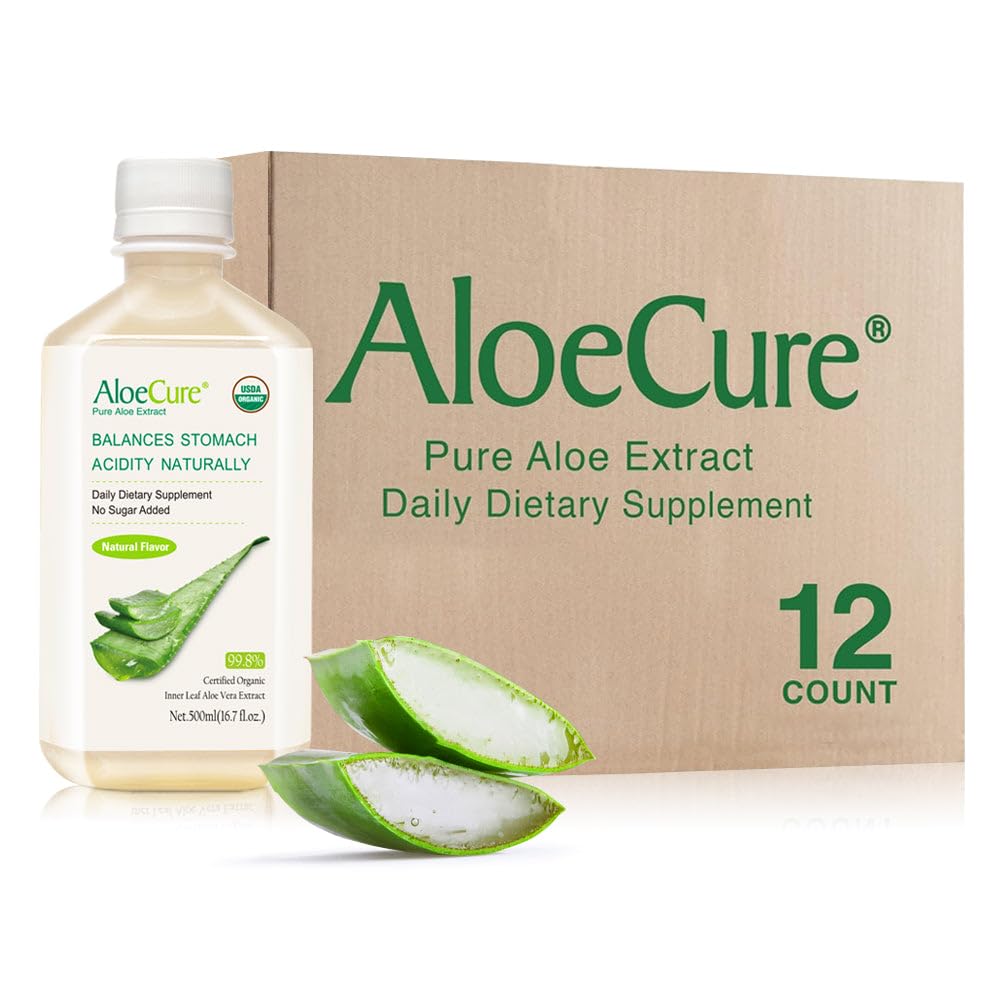 AloeCure bottle 12x500ml ready for daily use.