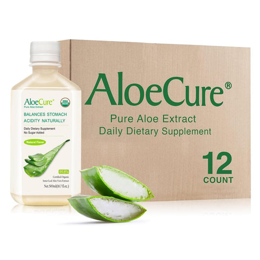AloeCure bottle 12x500ml ready for daily use.