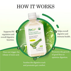 AloeCure inner leaf juice being poured highlighting purity.
