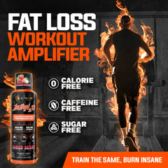 Burn2O Grapezilla flavor shot prepared for caffeine-free workouts