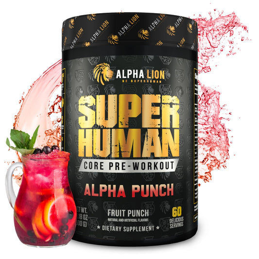 ALPHA LION Core pre-workout bottle showing bold branding for reliable energy
