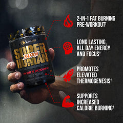 ALPHA LION Superhuman Burn label ingredients highlighting key compounds