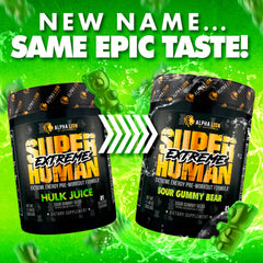 ALPHA LION Superhuman Extreme scoop shows convenient serving for workouts.