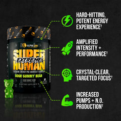ALPHA LION Superhuman Extreme serving-size 21 highlights value and consistency.