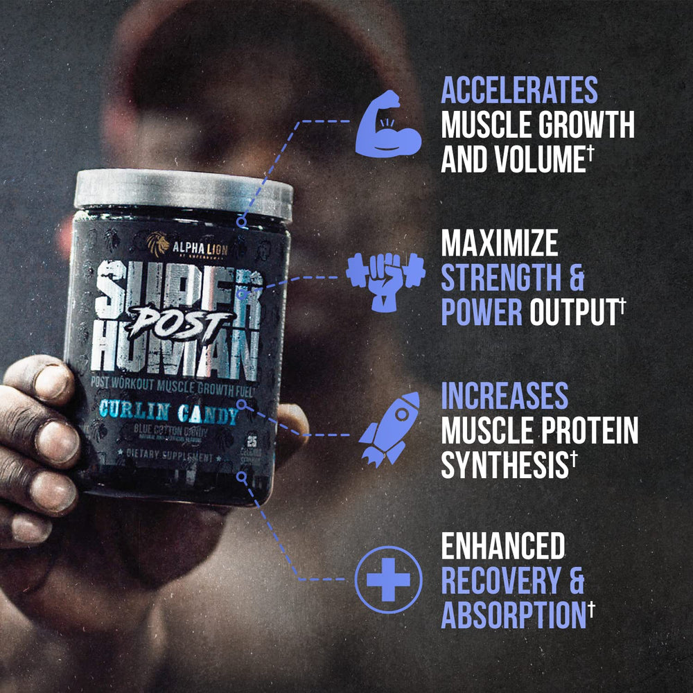 Alpha Lion Superhuman Post scoop-dispense illustrates portion control after training.