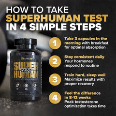 ALPHA LION Superhuman Test label close-up reveals transparency and ingredients