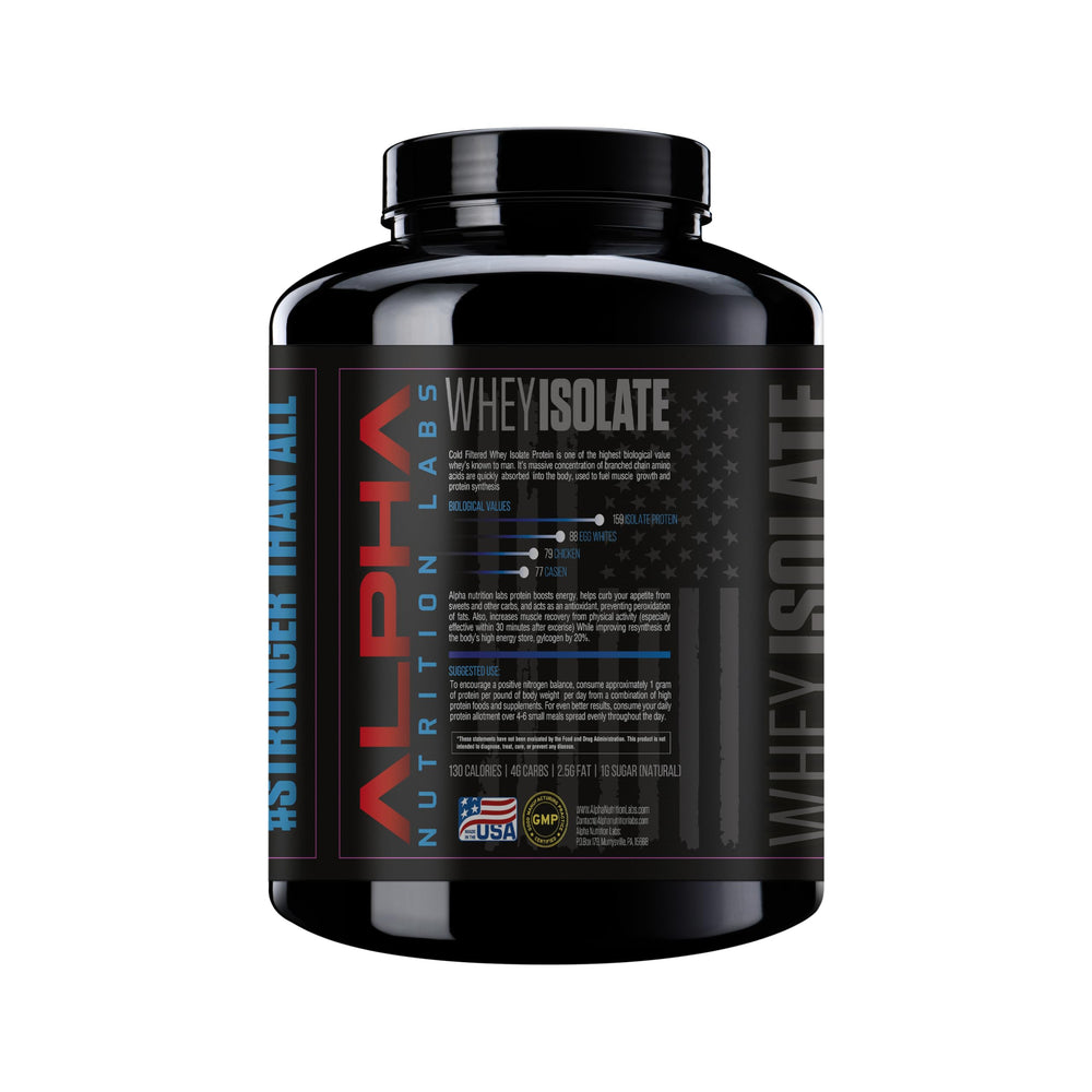Alpha Nutrition Labs vanilla whey shake in glass shows easy mix and great flavor