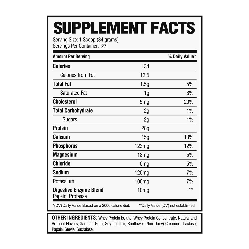 Alpha Nutrition Labs banana packaging with label and flavor information