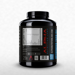 Alpha Nutrition Labs Whey Isolate chocolate shake glass emphasizes delicious flavor and low carb profile.