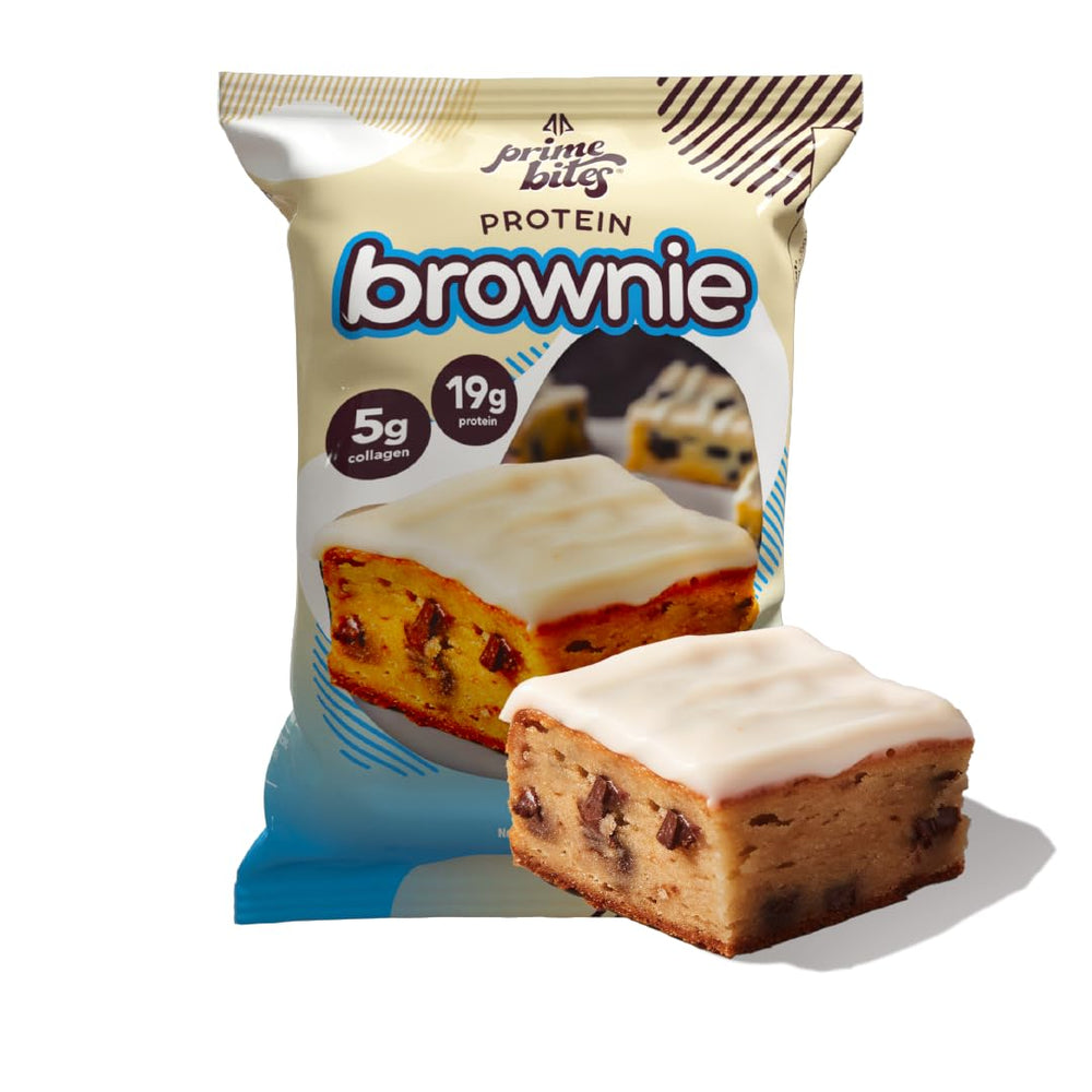 Alpha Prime Prime Bites brownie texture closeup reveals soft bakery-style bite
