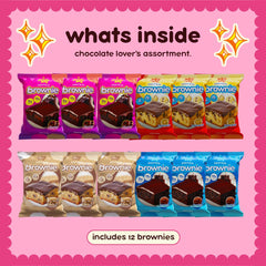 Individually wrapped brownie for convenient on-the-go snacking.