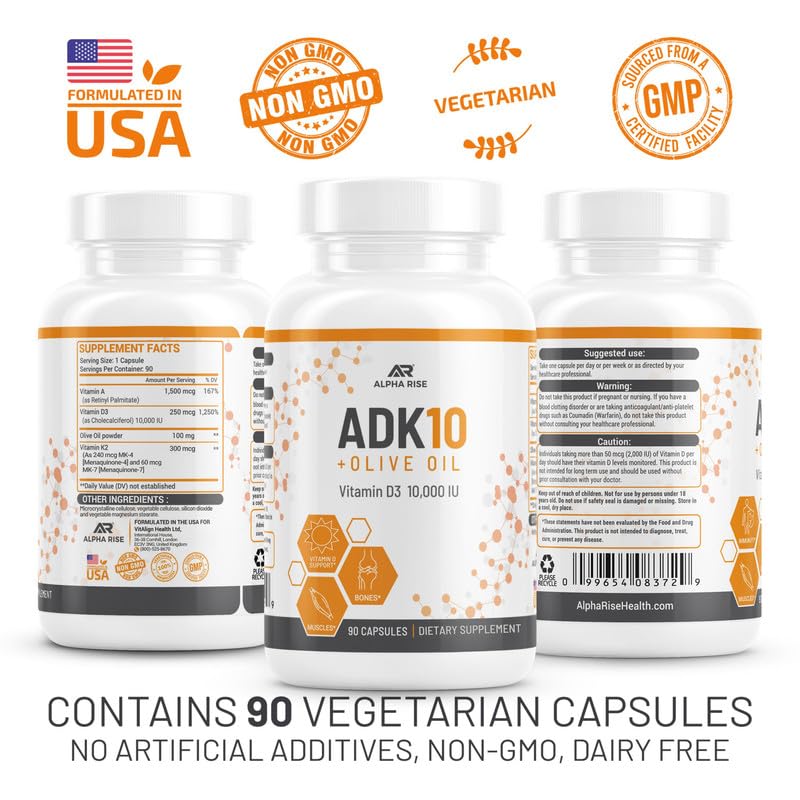 ALPHA RISE ADK10 USA-made facility badge on packaging
