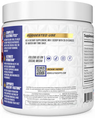 Glass shows Alpha Lytes Tropical Cherry drink dissolving to replenish essential electrolytes.