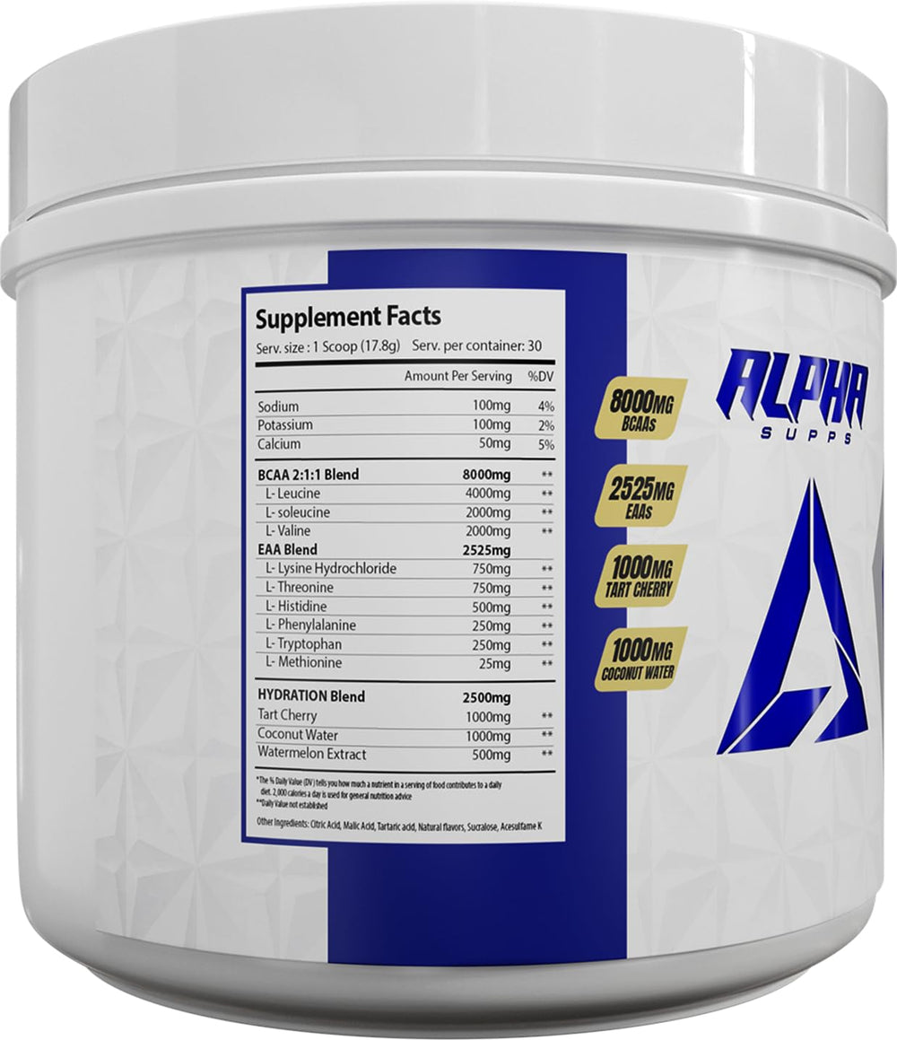 Alpha Supps Hydro 9 Aminos pineapple mango flavor enhances sessions' enjoyment.