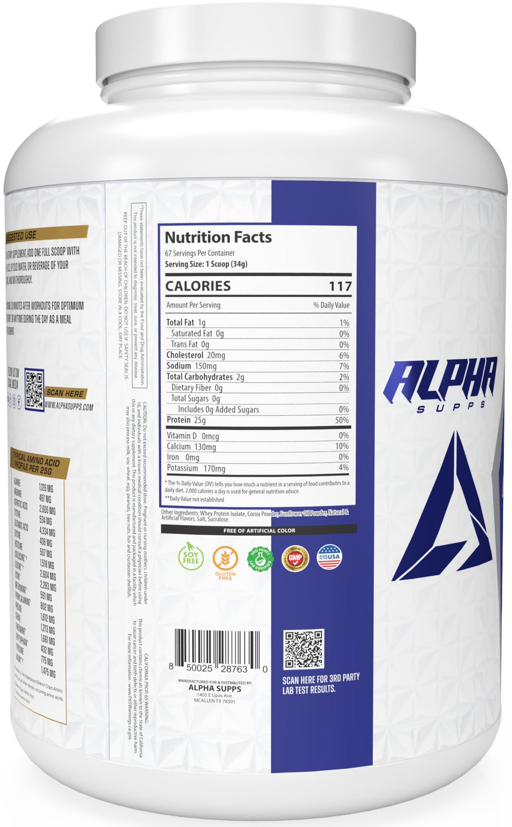Gluten-free badge visible, supporting gluten-free diets during training days.