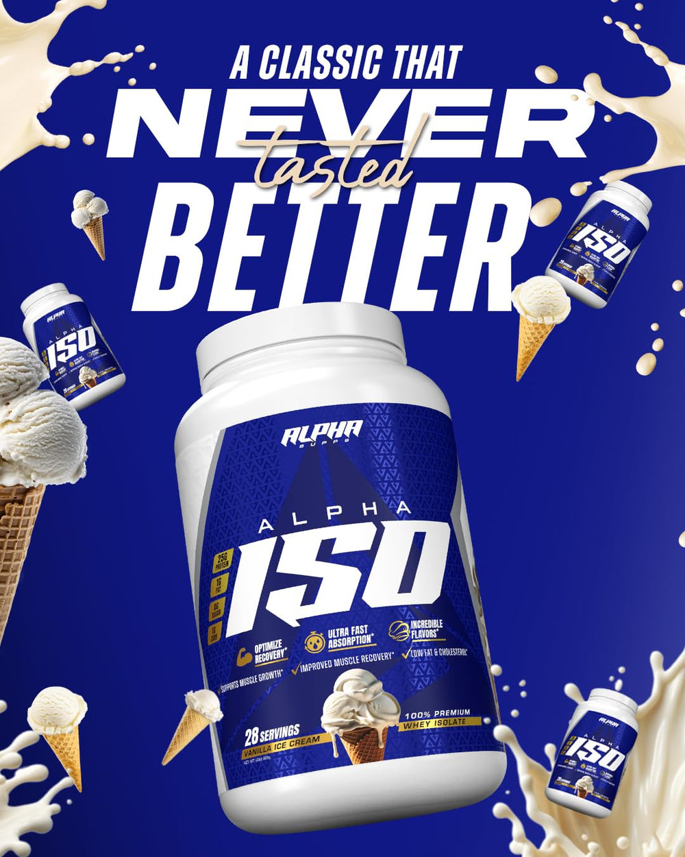 Mixing bowl with Alpha Supps ISO whey protein being prepared