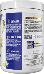 Alpha Supps unflavored collagen powder mixed into a beverage or recipe.