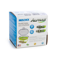 Alphas triple-flange earplug is washable and reusable for repeated use.