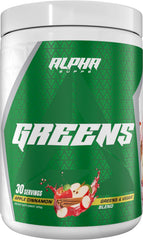Alpha Greens Apple Cinnamon flavor allure highlights enjoyable daily nutrition.