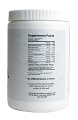 Alpine Innovations Body Fuel bottle back nutrition panel highlights jitters-free energy.