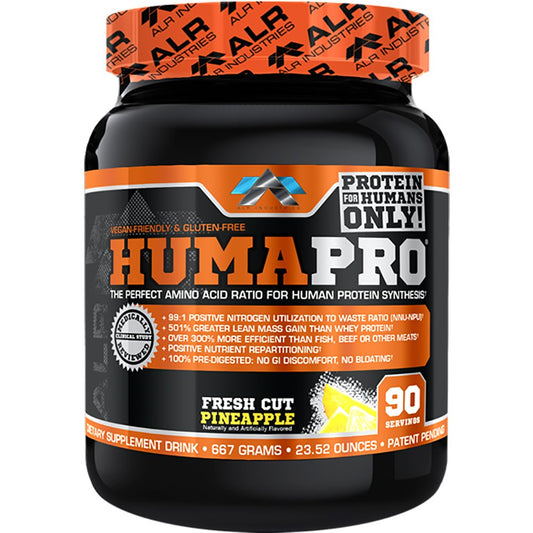 ALR Industries Humapro pineapple bottle showing flavor and packaging