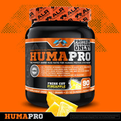 Humapro nutrition label highlighting vegan, allergen-free ingredients