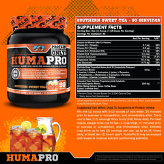 Scoop beside Humapro bottle shows precise serving for optimal absorption.