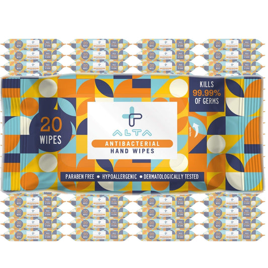 ALTA+ alcohol-free wipes in travel size for on-the-go cleansing when water isn’t nearby.