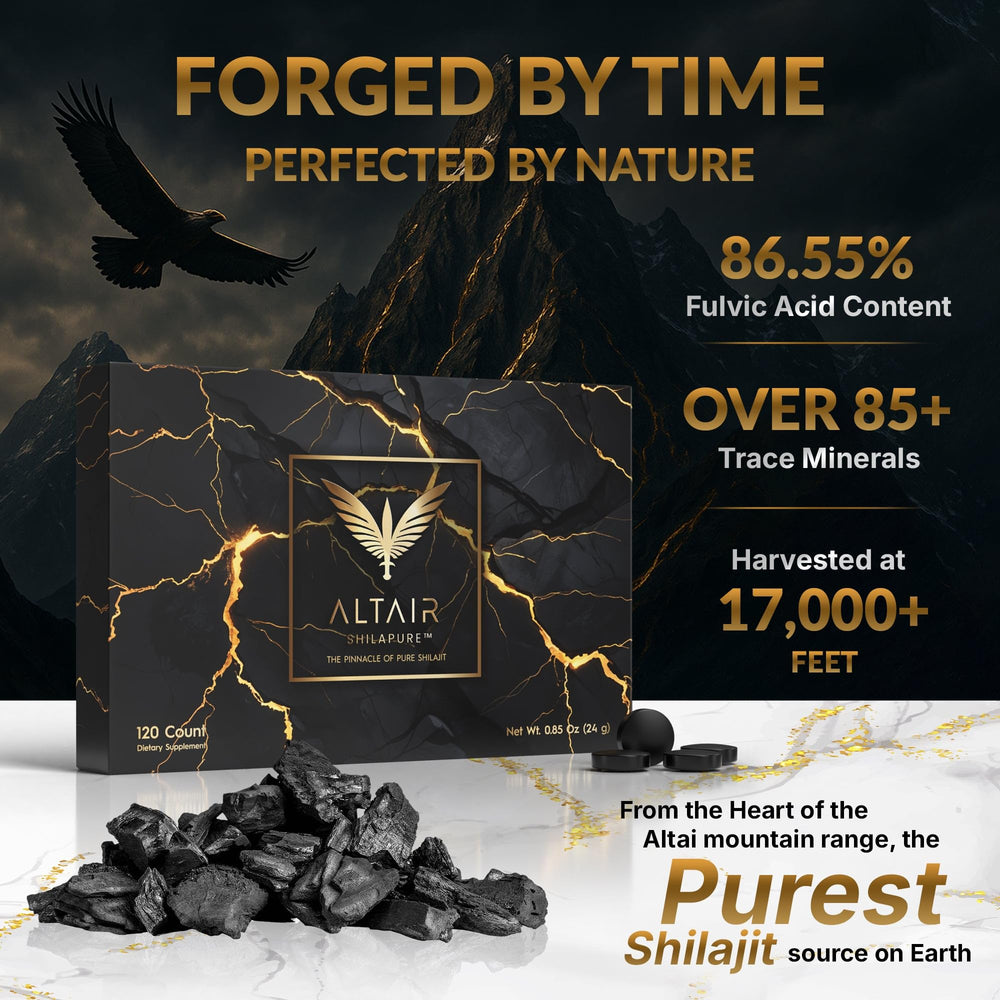 Altair Shilapure packaging beside water for easy daily use.