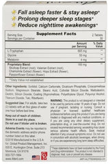 Alteril sleep aid tabs close-up label showing easy-to-swallow tablets for night use