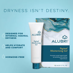 Alubri Vaginal Moisturizing Gel application demonstrates smooth, targeted hydration.