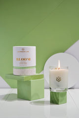 Premium reusable glass transforms into elegant barware after the candle is finished.
