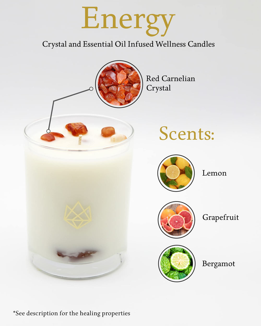 Aluminate Life coconut wax blend for a clean, long-lasting burn.