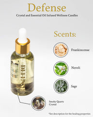 Aluminate Life Defense aromatherapy drops ready for pulse points and diffusion.