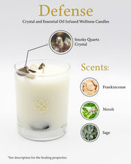 Frankincense, neroli, sage scent notes in Aluminate Life candle