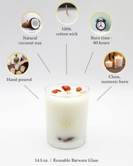 ALUMINATE LIFE luxury wooden matches included for an elegant lighting ritual.
