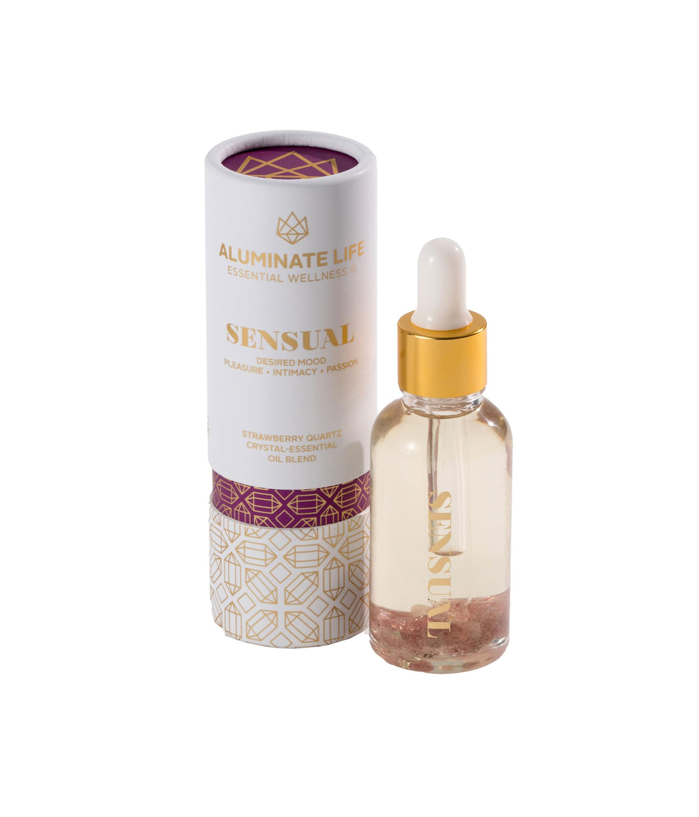 ALUMINATE LIFE sensual oil vial ready for easy aroma application and skin-safe use