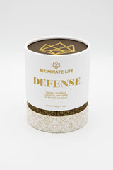 Smoky quartz crystal close-up in Aluminate Life candle