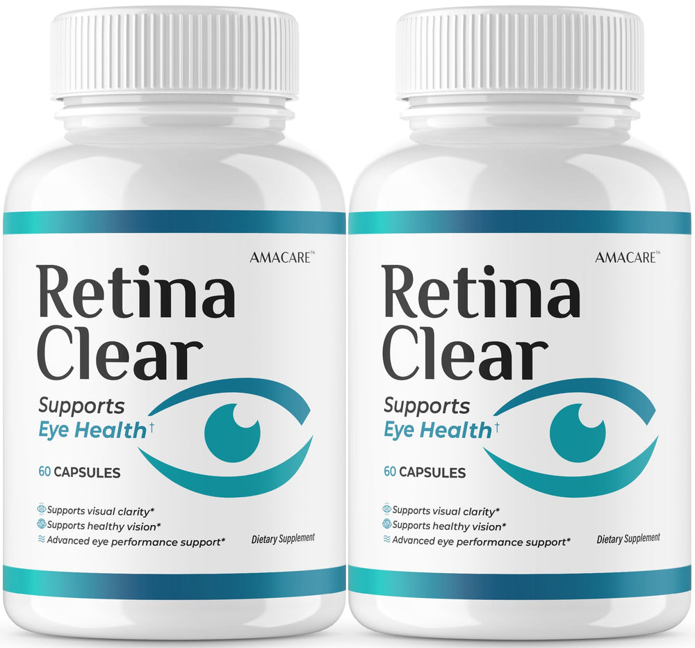 AMACARE Retina Clear bottle on a clean surface supports daily eye wellness