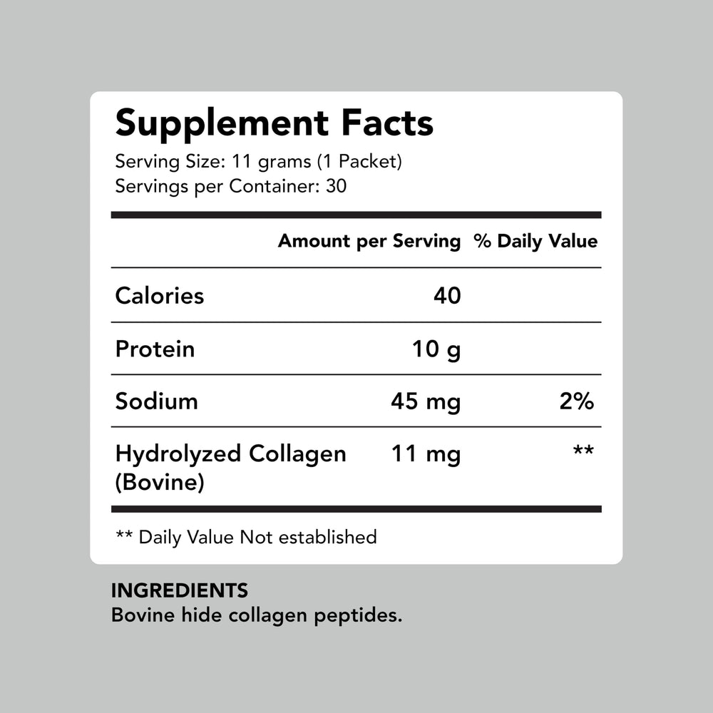 AMANDEAN collagen packets travel case displayed with multiple single-serve packs.