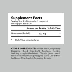AMANDEAN liposomal glutathione dropper for precise servings.