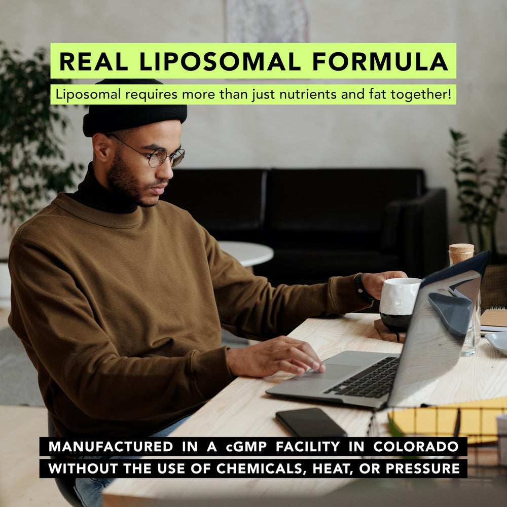 AMANDEAN liposomal glutathione phosphatidylcholine component visualization.