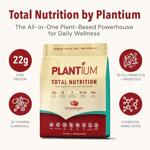 AMAXI Plantium protein 22g per serving highlights a high-protein shake option.