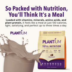 AMAXI Plantium Total Nutrition vanilla variant canister image, versatile daily protein boost.