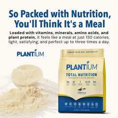 AMAXI Plantium vitamins and minerals panel on packaging promoting balanced nutrition