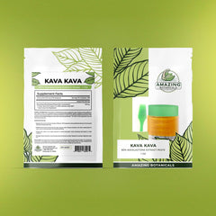Amazing Botanicals Kava Kava paste label detail confirms high-purity extract and allergen information.