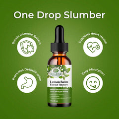 Amazing Botanicals Lemon Balm tincture aiding relaxation in a calm setting
