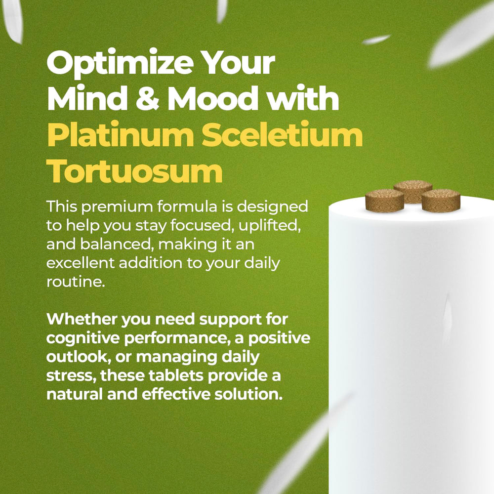 Amazing Botanicals Platinum Sceletium tablets GMP-certified facility seal ensures quality.